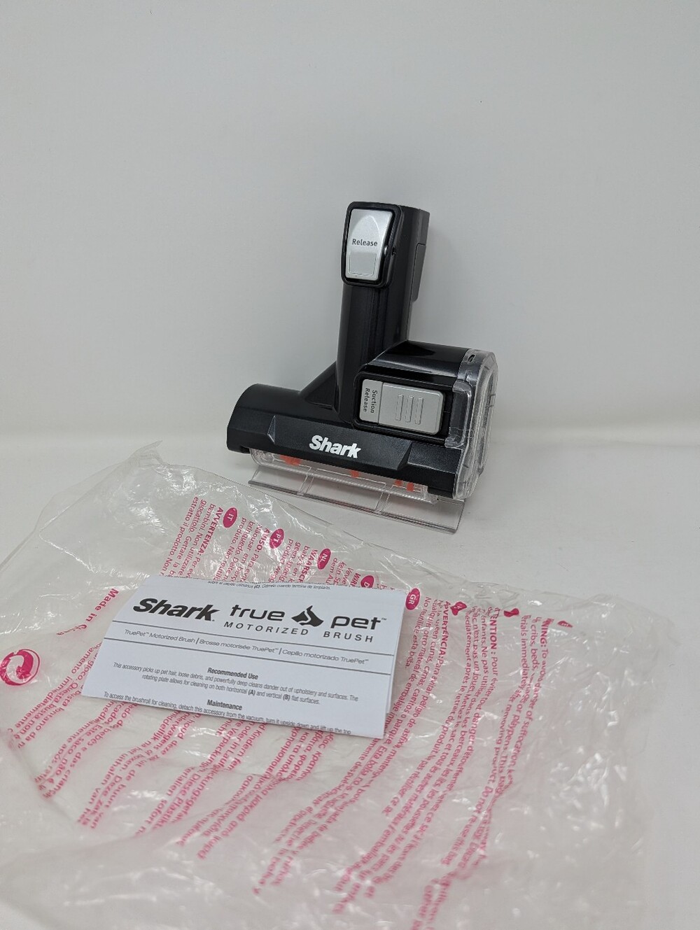 NIB. SHARK TruePet Motorized Brush - Black Replacement Piece